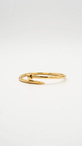 Golden Nail Cuff Bangle